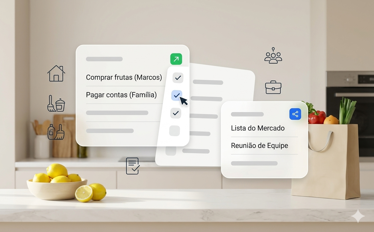 Espaço visual para listas